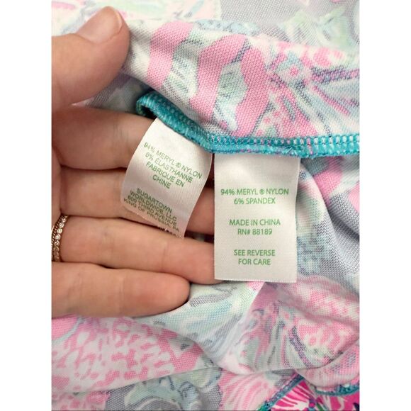 Lilly Pulitzer UPF 50+ Oyster Bay Navy Shroom With A View Solia Dress Size Small - Picture 5 of 6